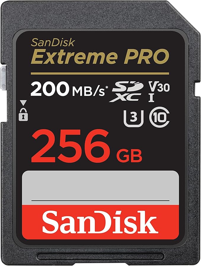 SanDisk 256GB Extreme PRO SDXC UHS-I Memory Card - C10, U3, V30, 4K UHD, SD Card - SDSDXXD-256G-GN4IN